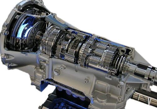 Cut away view of inside of automatic transmission protected with vci corrosion prevention oil