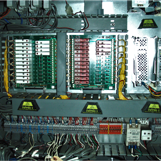 Vappro 5 VCI emitters in large electrical cabinet for VCI corrosion prevention